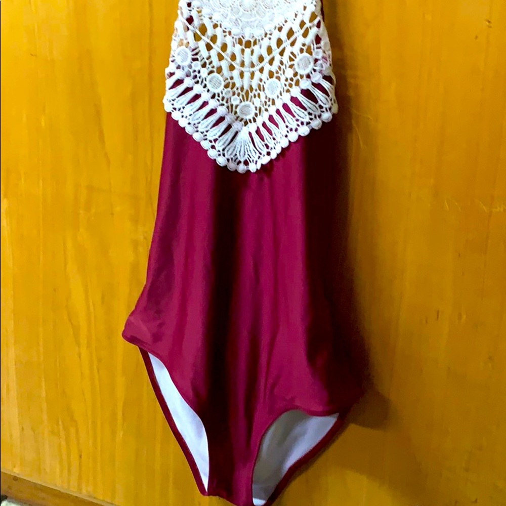Lace swim suit